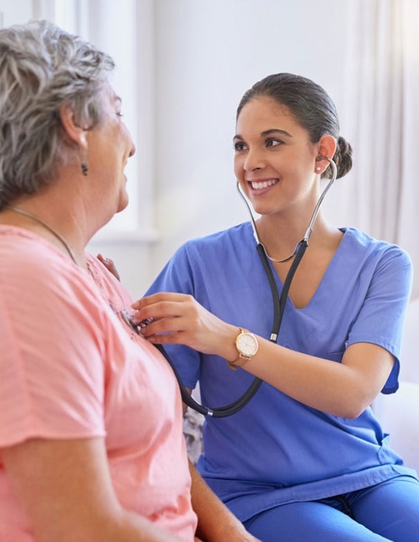 Nurse practitioner and a patient